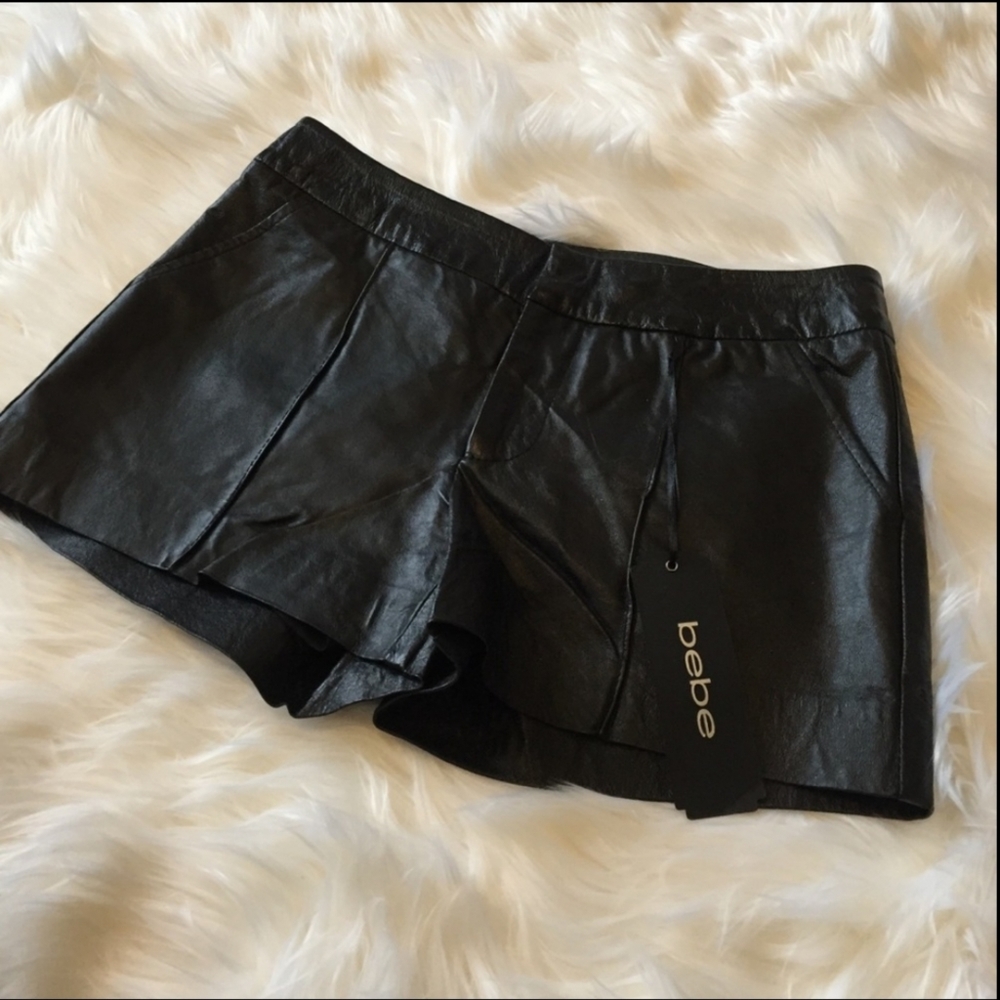 Black Leather Shorts
